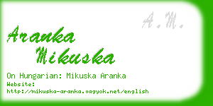 aranka mikuska business card